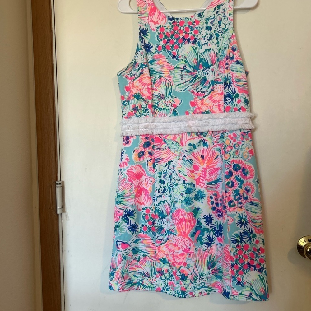 Lilly Pulitzer Arden Shift Dress Serene Blue Gypsea Coastal Beachy Tropica